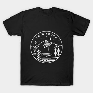 Yr Wyddfa, Snowdonia Wales Emblem - Black T-Shirt